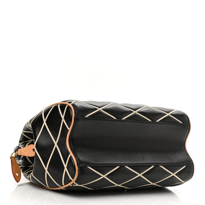 Louis Vuitton Lambskin Malletage Doc PM Black Natural 4 of 16
