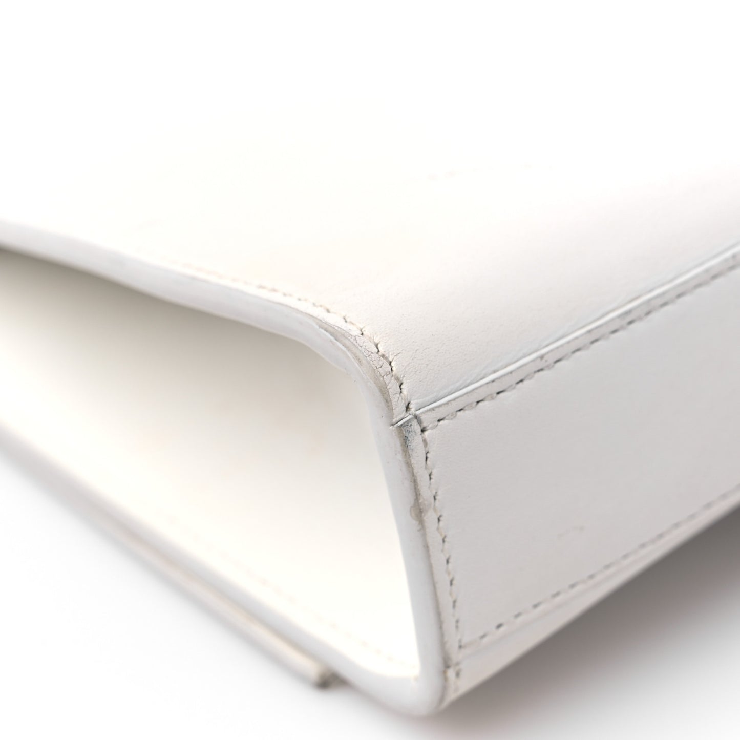 Smooth Calfskin Medium Classic Monogram Kate Tassel Satchel White