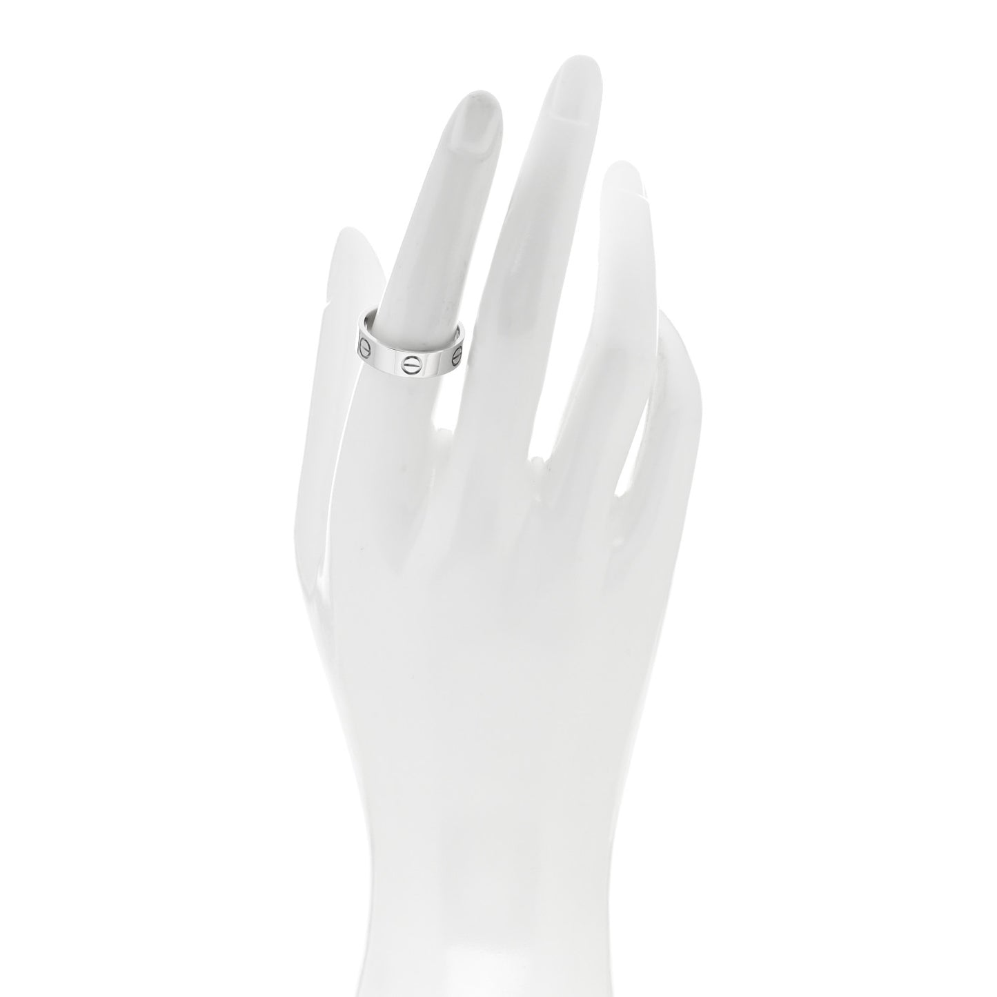 18K White Gold 5.5mm LOVE Ring 55 7.25