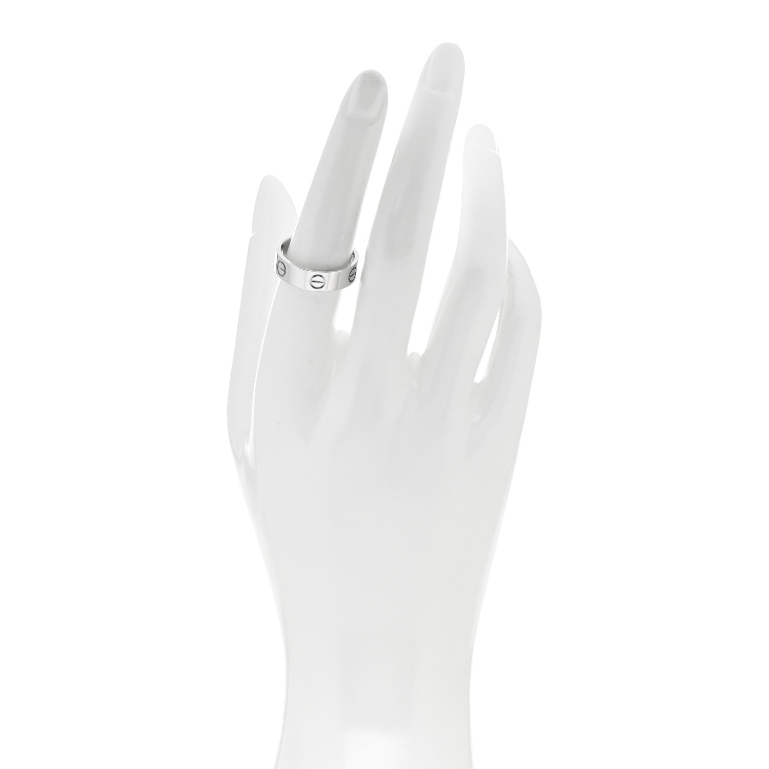 Cartier 18K White Gold 5.5mm LOVE Ring 55 7.25 2 of 4