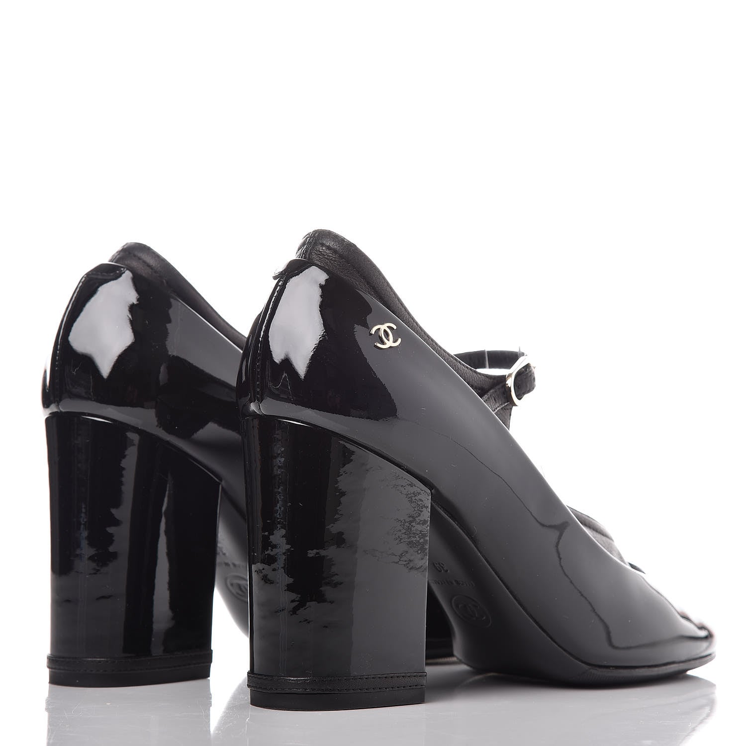 Chanel Patent Calfskin Mary Jane Pumps 39 Black 4 of 10