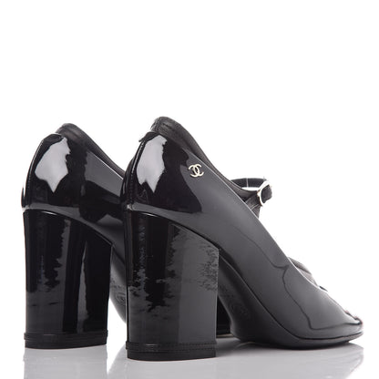Chanel Patent Calfskin Mary Jane Pumps 39 Black 4 of 10