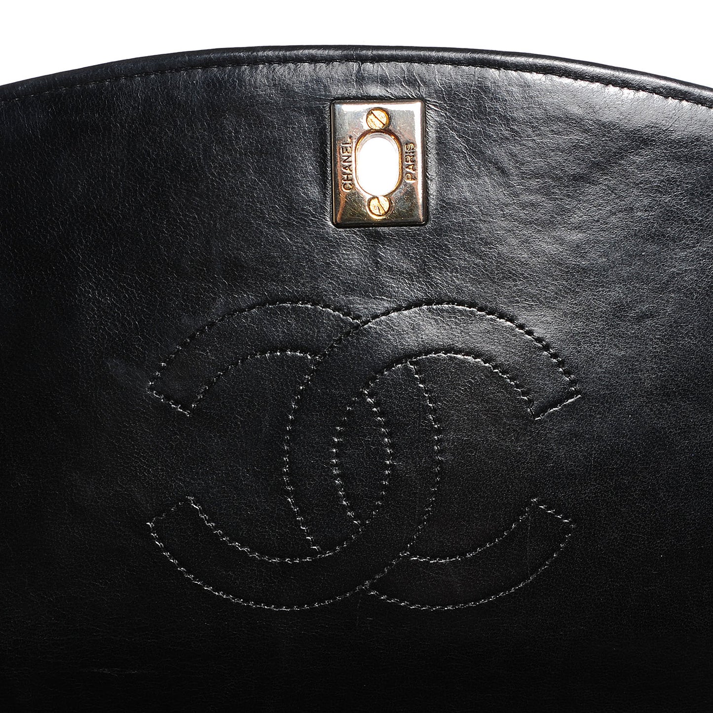 Lambskin Jumbo Single Flap Black