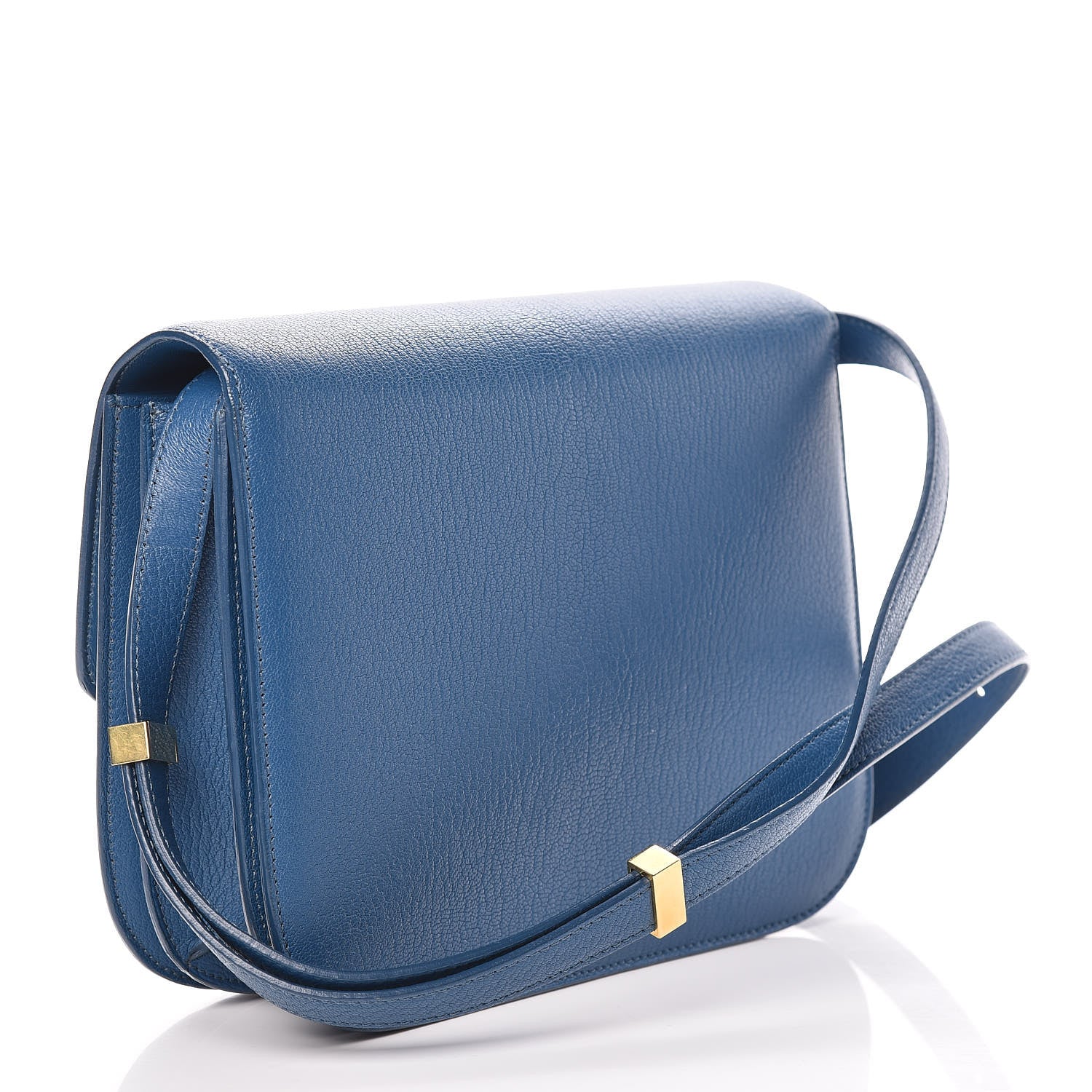 Celine Goatskin Medium Classic Box Flap Bag Deepsea 3 of 9