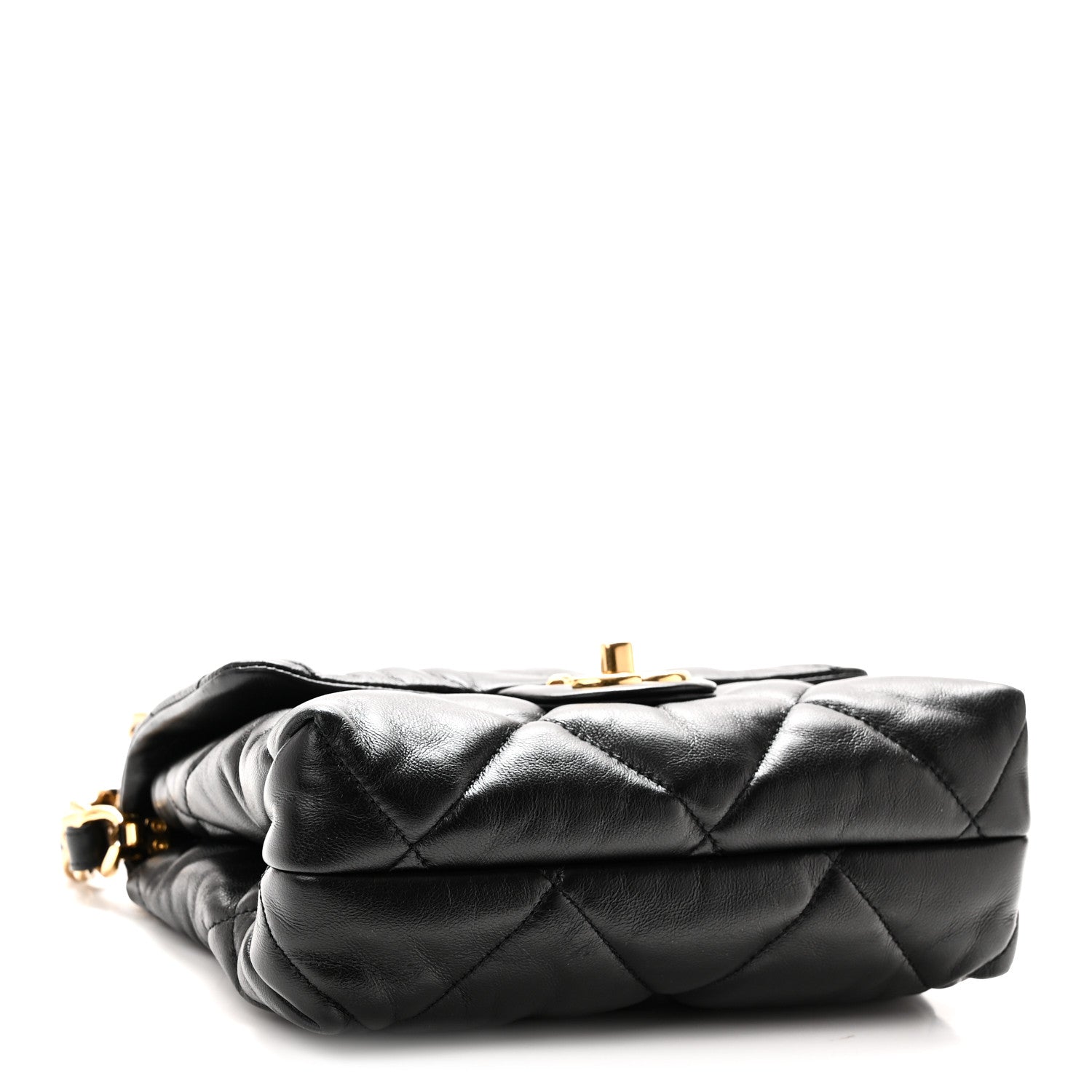 Chanel Lambskin Quilted Small Chain Top Handle Flap Black 4 of 11