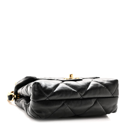 Chanel Lambskin Quilted Small Chain Top Handle Flap Black 4 of 11