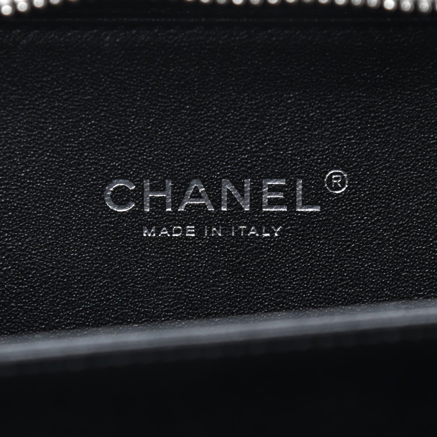 Chanel Caviar Quilted Small CC Filigree Vanity Case Dark Silver 6 of 9