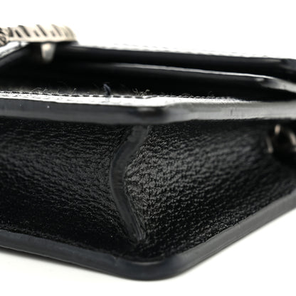 Gucci Jacquard Black Denim GG Monogram Super Mini Dionysus Shoulder Bag Black Ivory 9 of 10