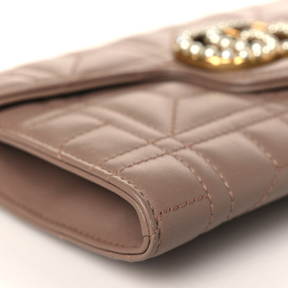 Gucci Calfskin Matelasse Mini Pearly GG Marmont Chain Wallet Porcelain Rose 7 of 8