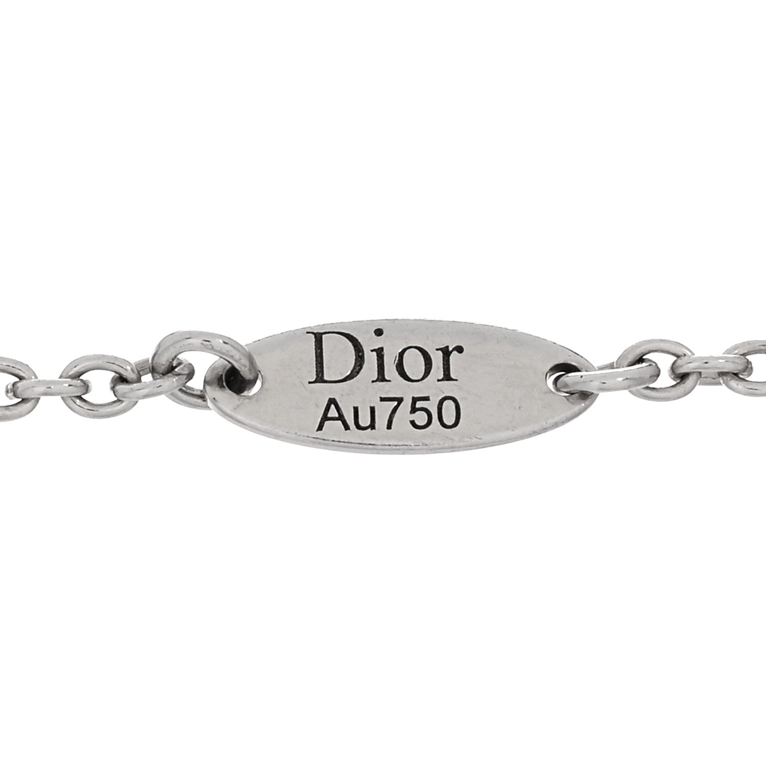 Christian Dior 18K White Gold Pave Diamond Rose Des Vents Bracelet 3 of 4