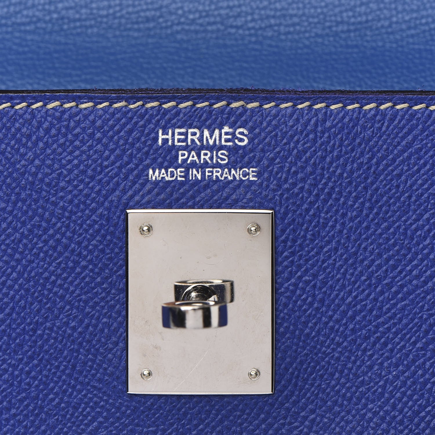 Hermes Epsom Candy Kelly Retourne 35 Bleu Electrique Mykonos 25 of 36