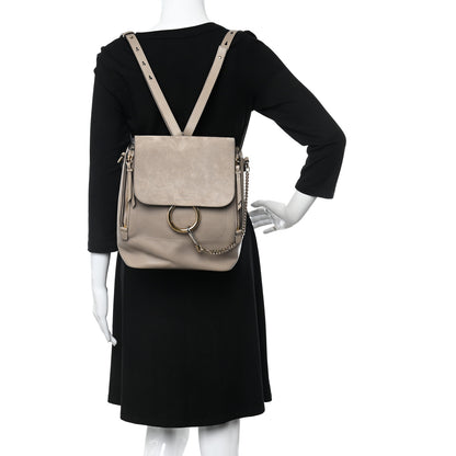 Chloe Suede Calfskin Medium Faye Backpack Motty Grey 2 of 10