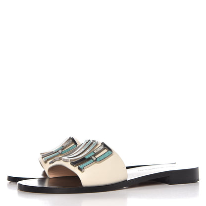Christian Dior Calfskin Dio(r)evolution 10mm Slide Sandals 38.5 Off White 3 of 11