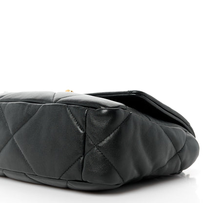 Chanel Lambskin Quilted Medium Chanel 19 Flap Black 10 of 12