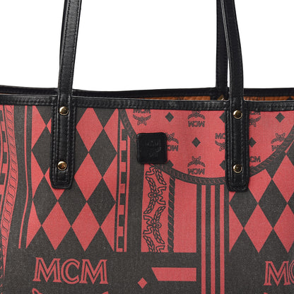 MCM Visetos Medium Project Reversible Shopper Tote Cognac 16 of 16