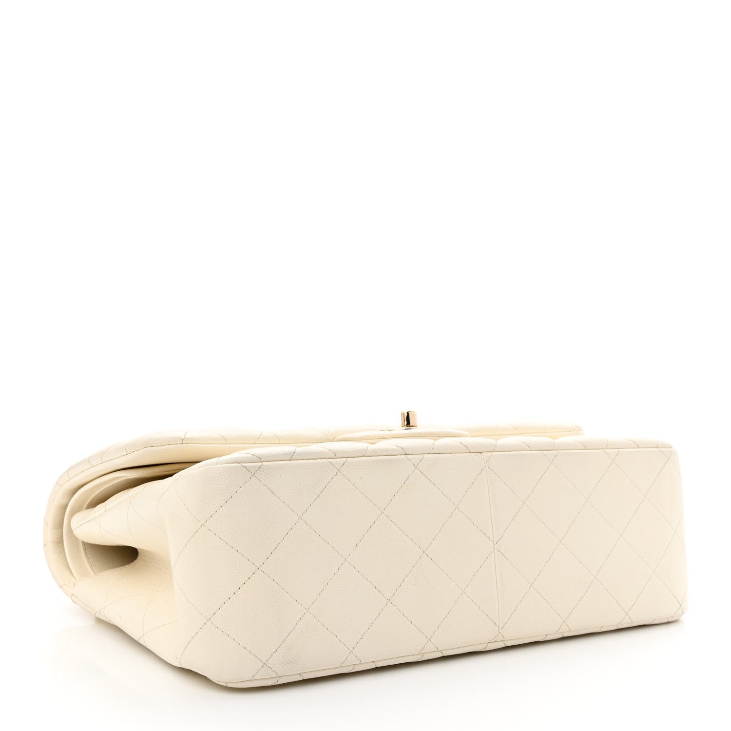 Chanel Caviar Quilted Jumbo Double Flap White 4 of 11