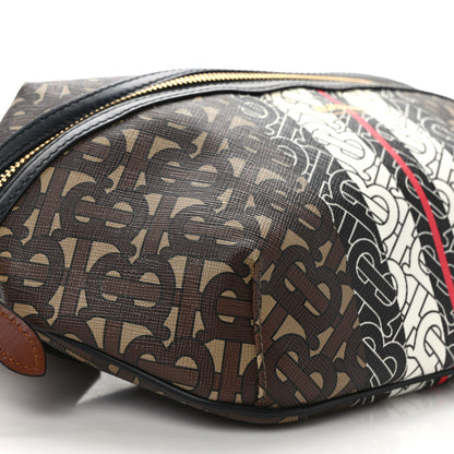 Burberry E-Canvas Monogram Stripe Medium Sonny Bum Bag Bridle Brown 7 of 8