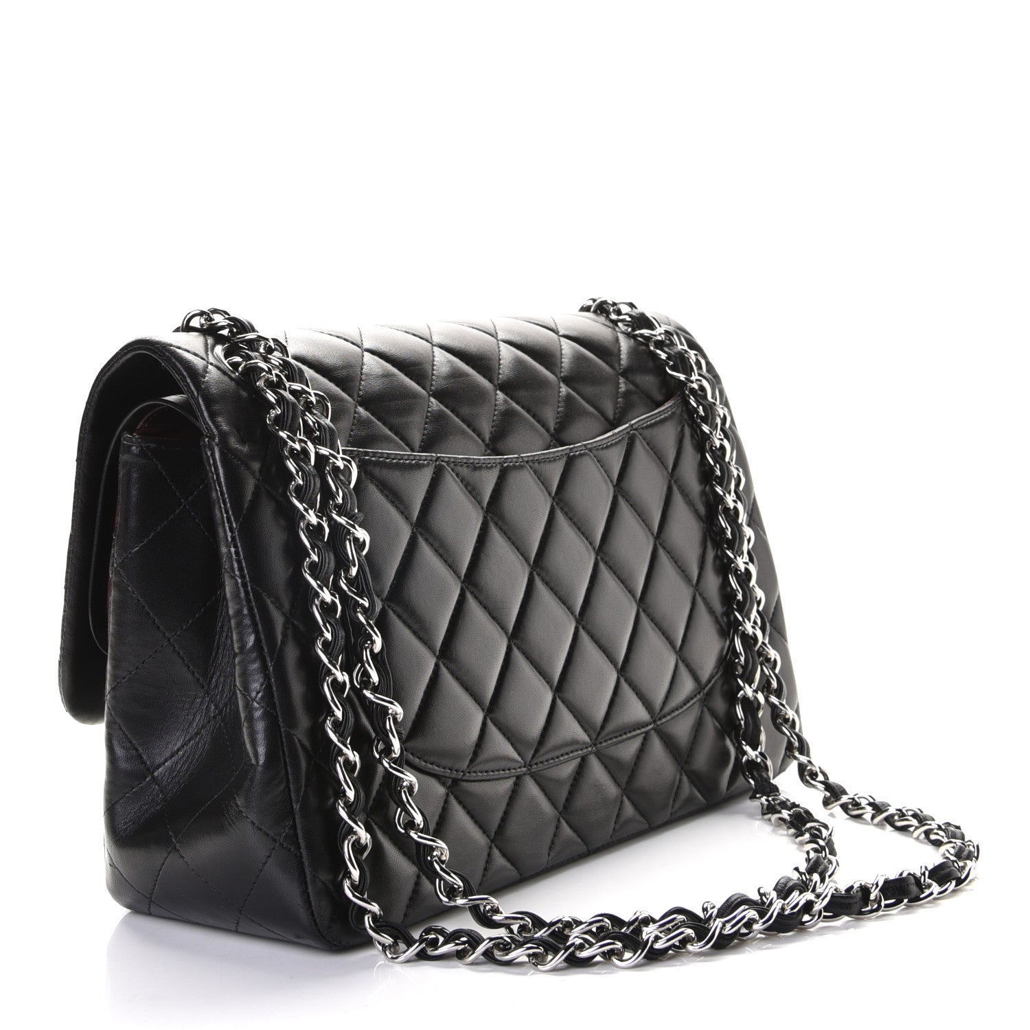 Chanel Lambskin Quilted Jumbo Double Flap Black 2 of 4