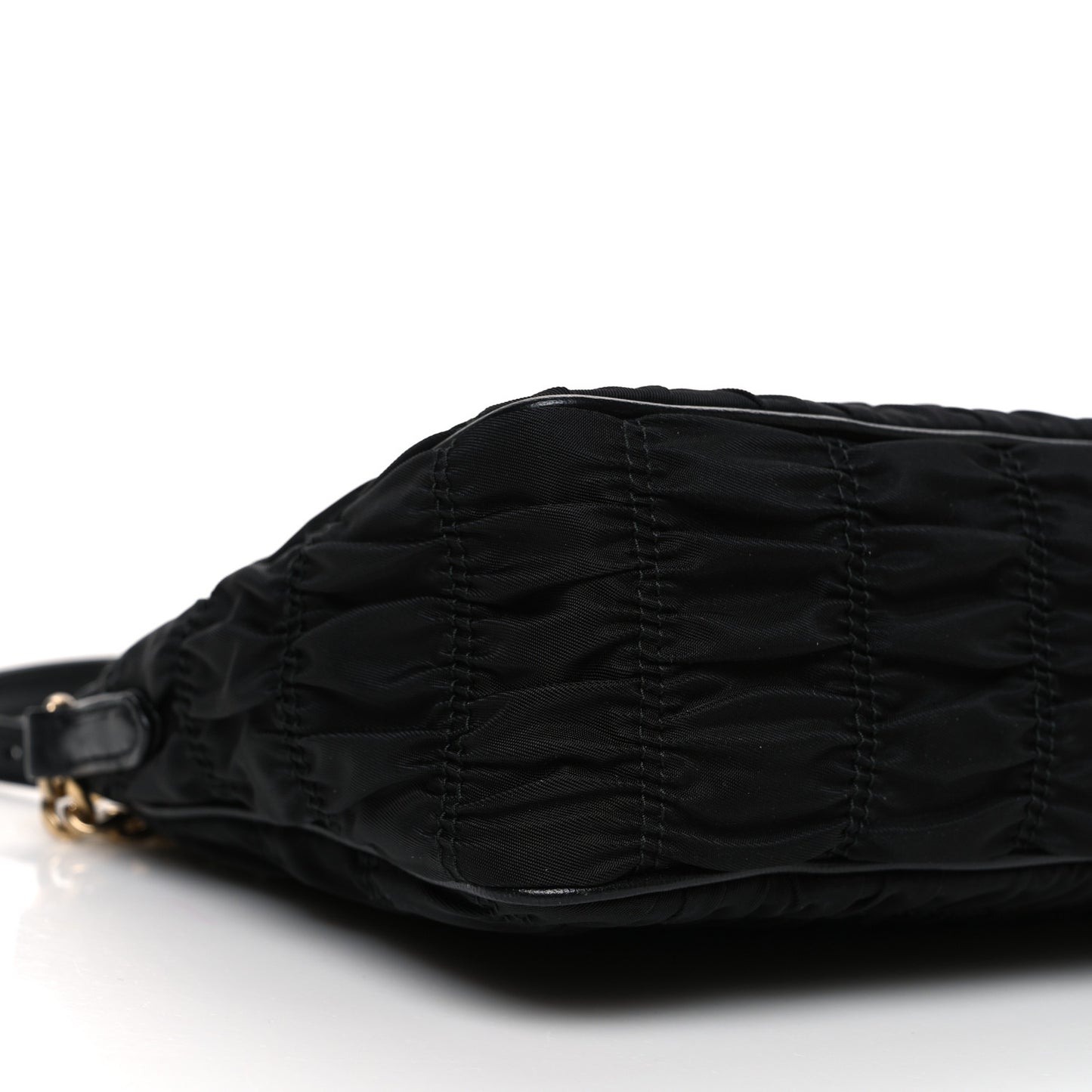 Tessuto Nylon Gaufre Shoulder Bag Black