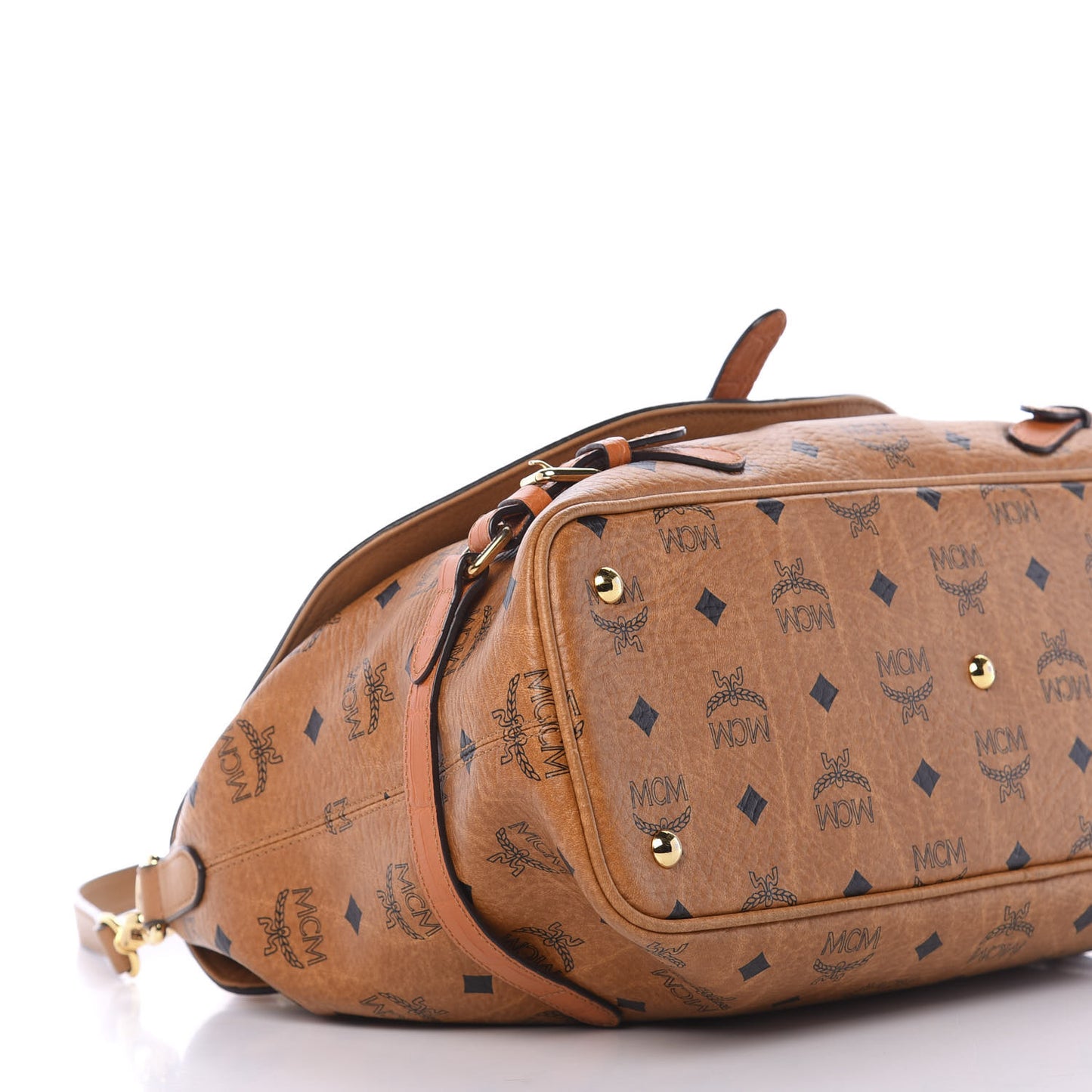 Visetos Top Handle Satchel Cognac