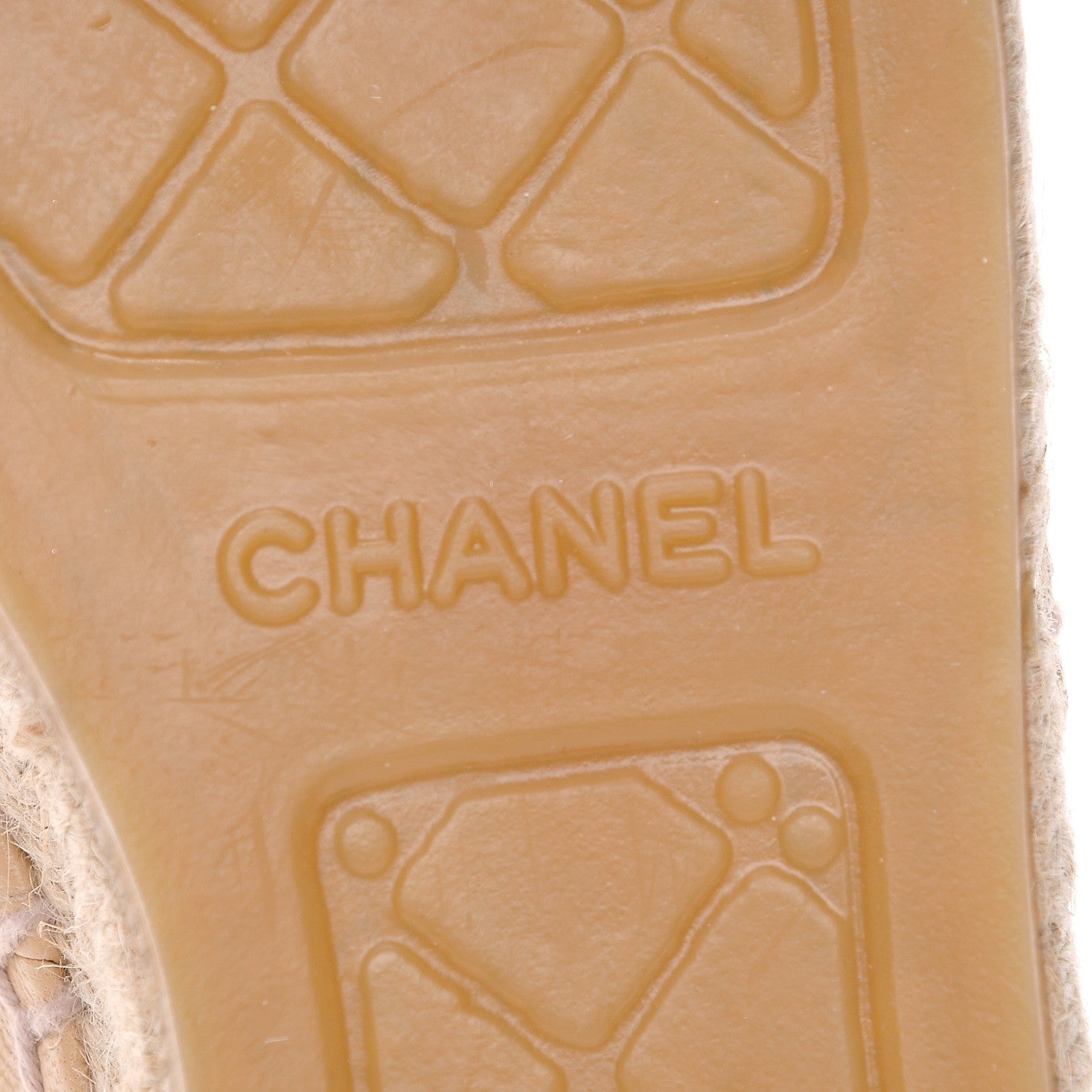 Chanel Lambskin CC Espadrilles 39 Beige Black 6 of 9