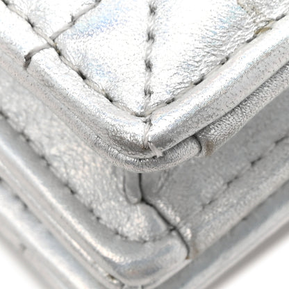 Christian Dior Iridescent Metallic Lambskin Cannage Mini My Dior Bag Silver 12 of 13