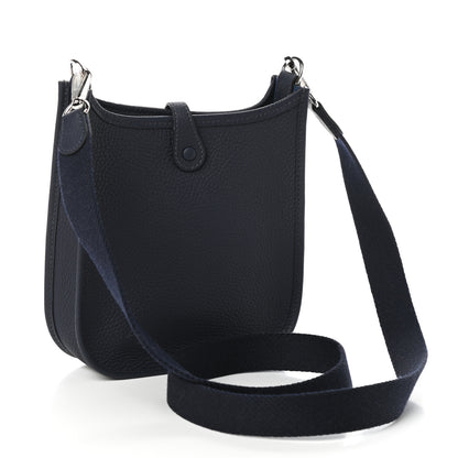 Hermes Taurillon Clemence Evelyne TPM Bleu Nuit 3 of 8