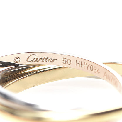 Cartier 18K Pink Yellow White Gold Extra Small Trinity Ring 50 5.25 4 of 7