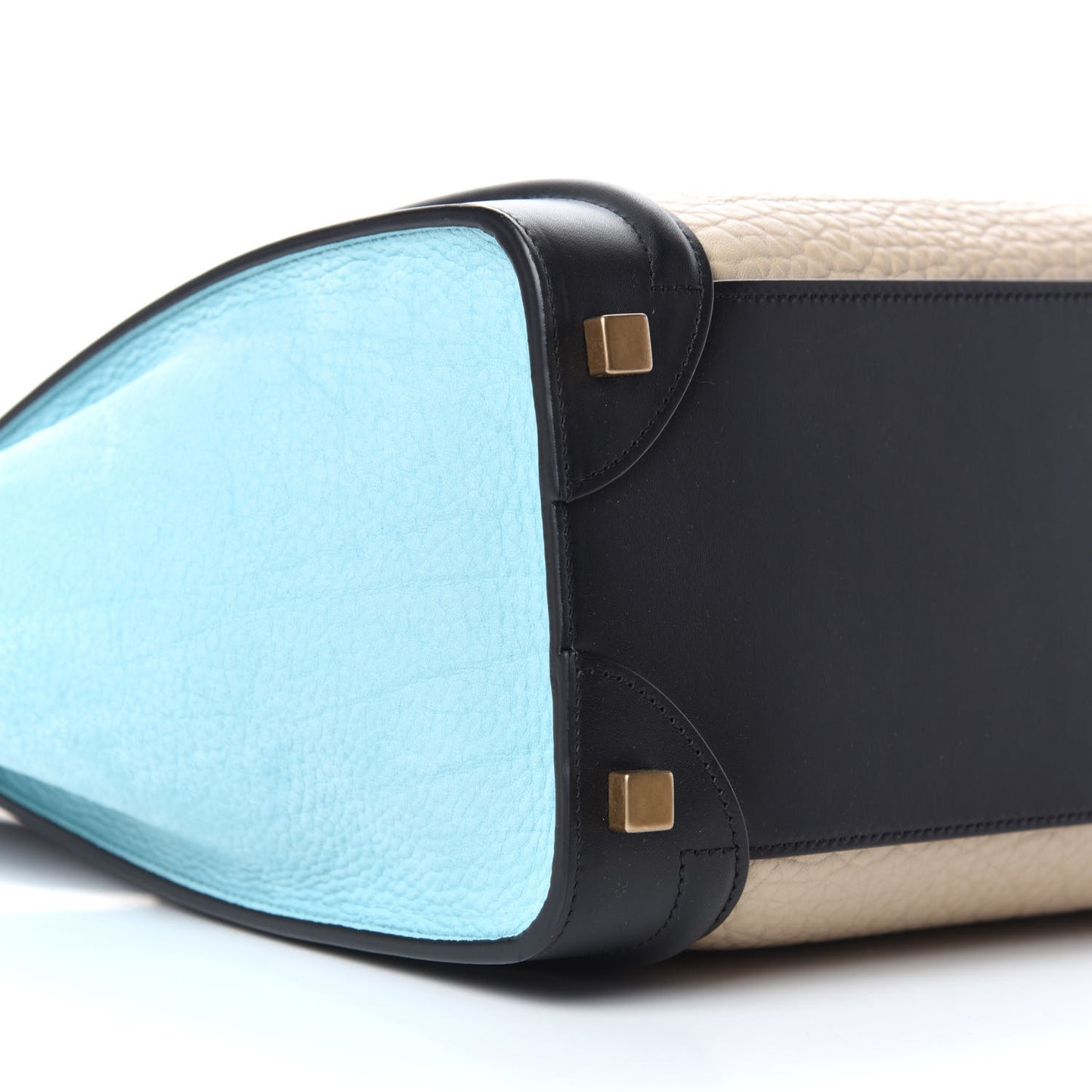 Bullhide Drummed Calfskin Micro Tri-Color Luggage Antarctic