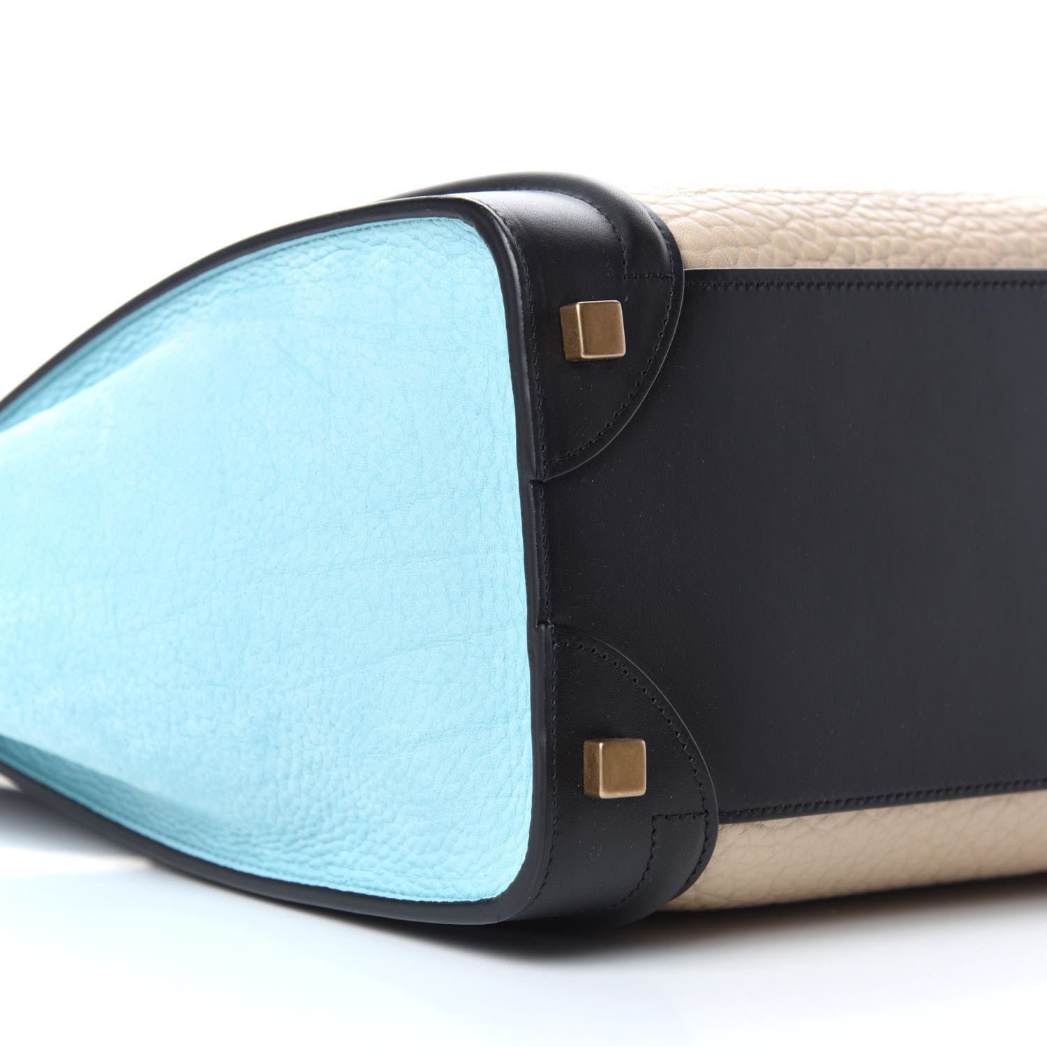 Celine Bullhide Drummed Calfskin Micro Tri-Color Luggage Antarctic 7 of 9