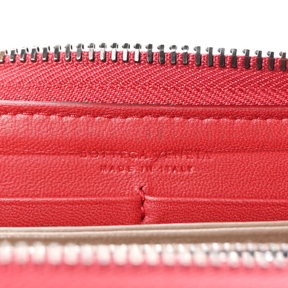 Bottega Veneta Nappa Intrecciato Zip Around Wallet Red 6 of 7