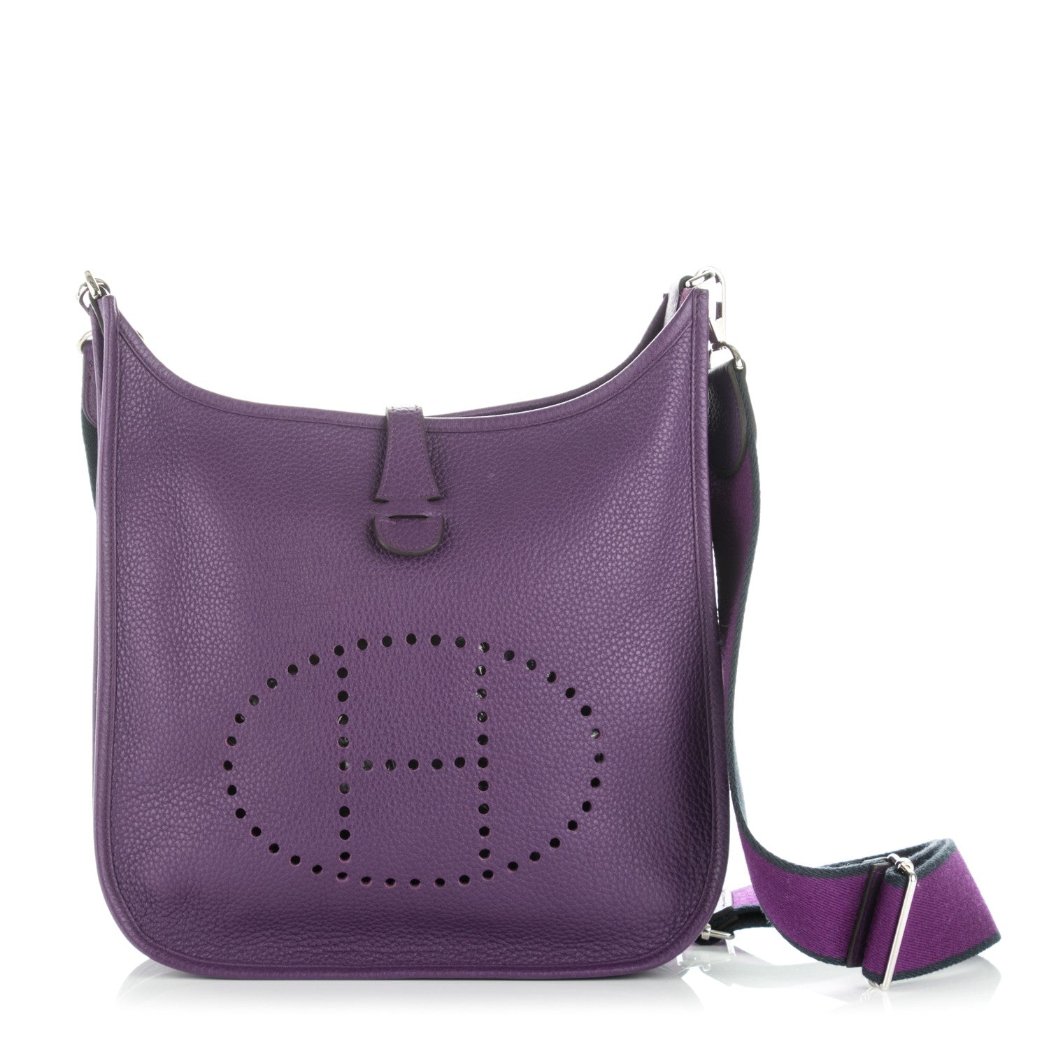 Hermes Taurillon Clemence Amazone Evelyne III PM Ultraviolet 1 of 7