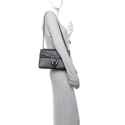 Gucci Pebbled Calfskin Small Dionysus Shoulder Bag Black 2 of 13