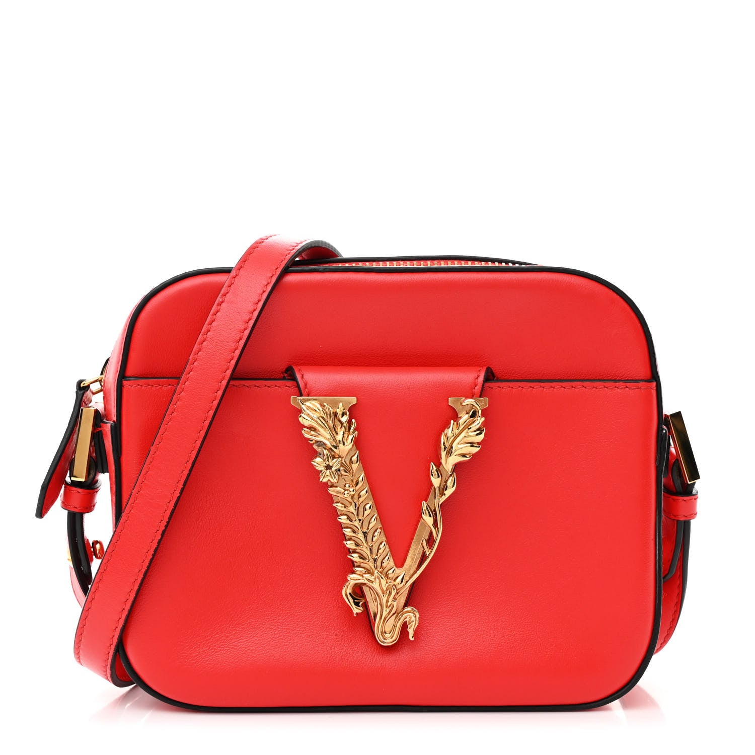 Versace Vitello Virtus Camera Bag Red 1 of 11