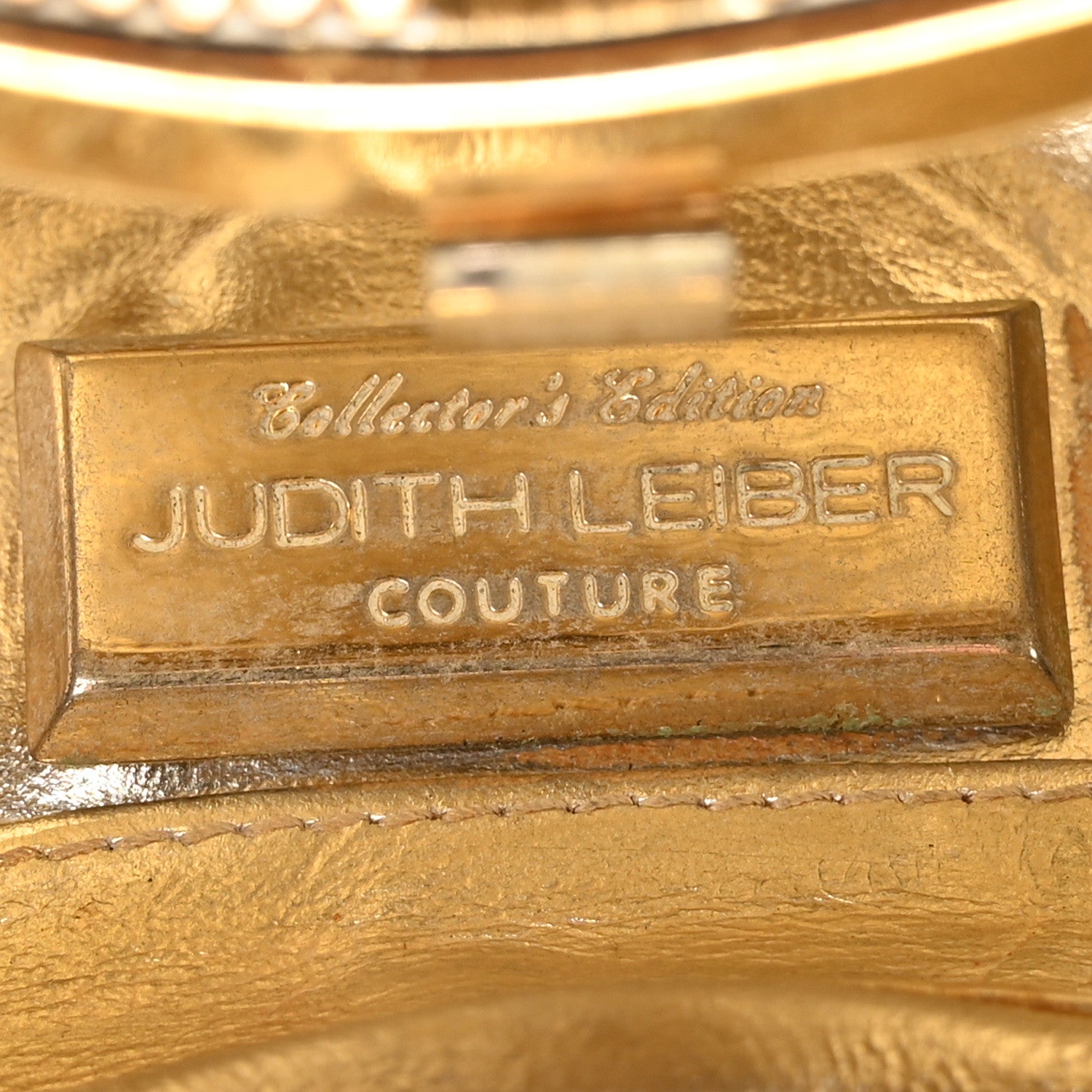 Judith Leiber Crystal Sunglass Minaudiere Clutch Gold Silver 6 of 14