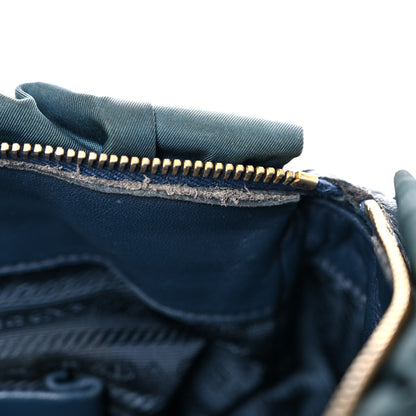 Prada Tessuto Nylon Nappa Gaufre Shopping Satchel Baltico 15 of 49