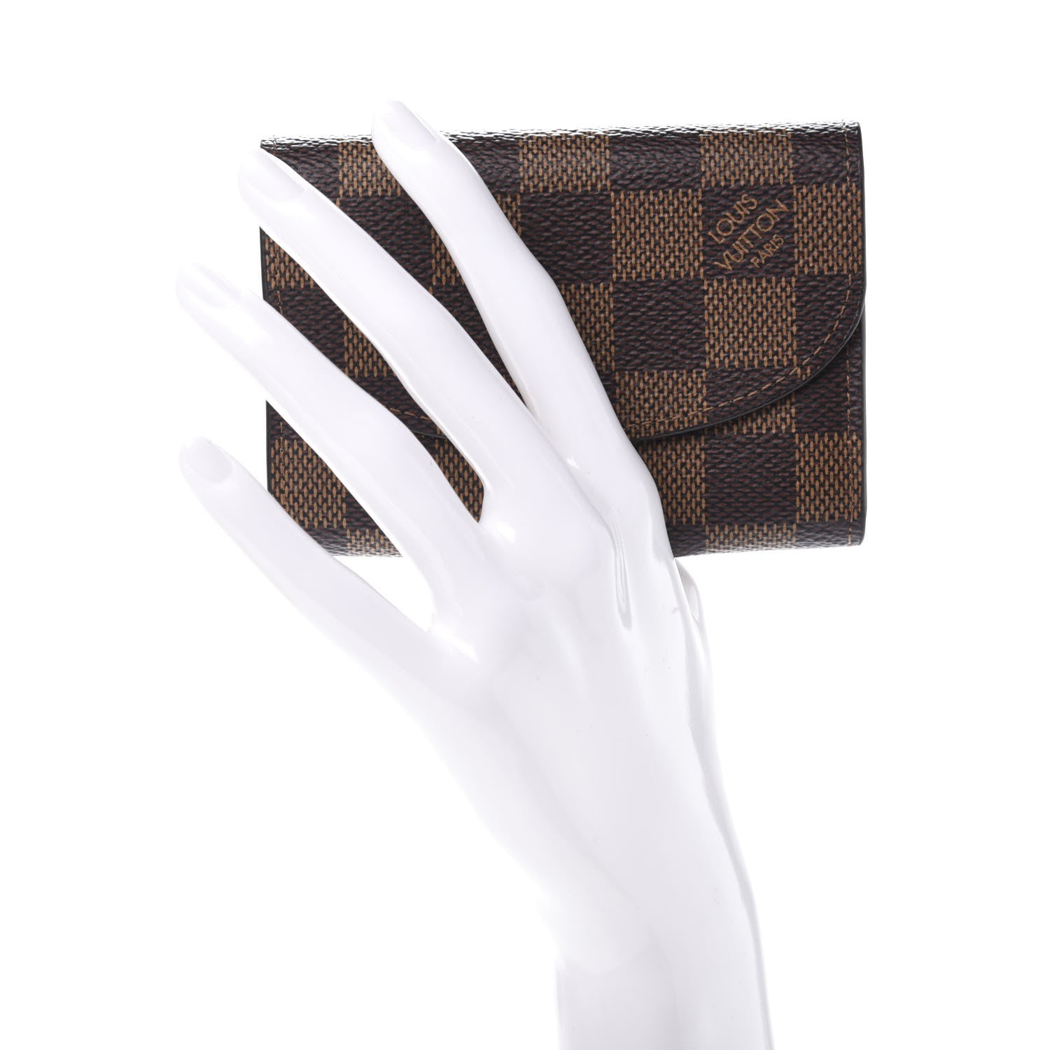 Louis Vuitton Damier Ebene Rosalie Coin Purse Rose Ballerine 2 of 8