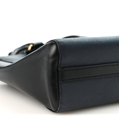 Prada Saffiano Soft Calfskin Small Zippered Tote Baltico 9 of 11