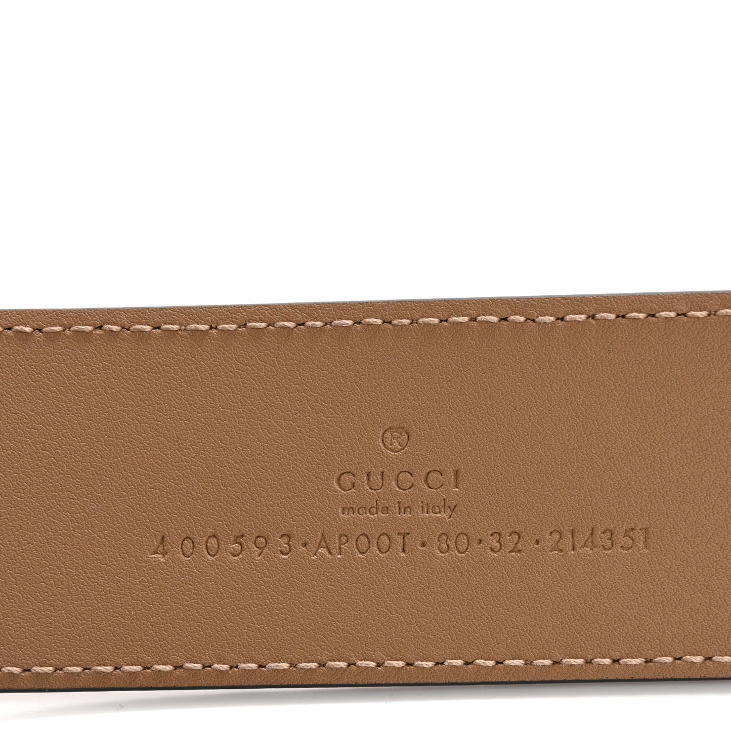 Calfskin Double G 40mm Belt 80 32 Tan