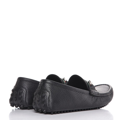 Gucci Road Calfskin Web Womens Horsebit Driver Loafers 35.5 Black 4 of 9