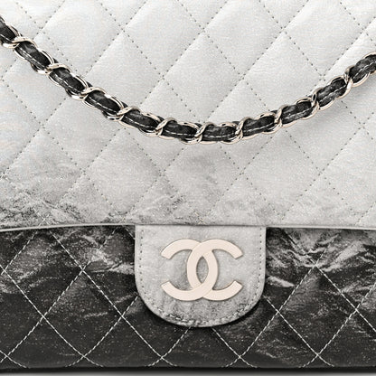 Chanel Vinyl Quilted Jumbo Melrose Degrade Flap Black 8 of 10