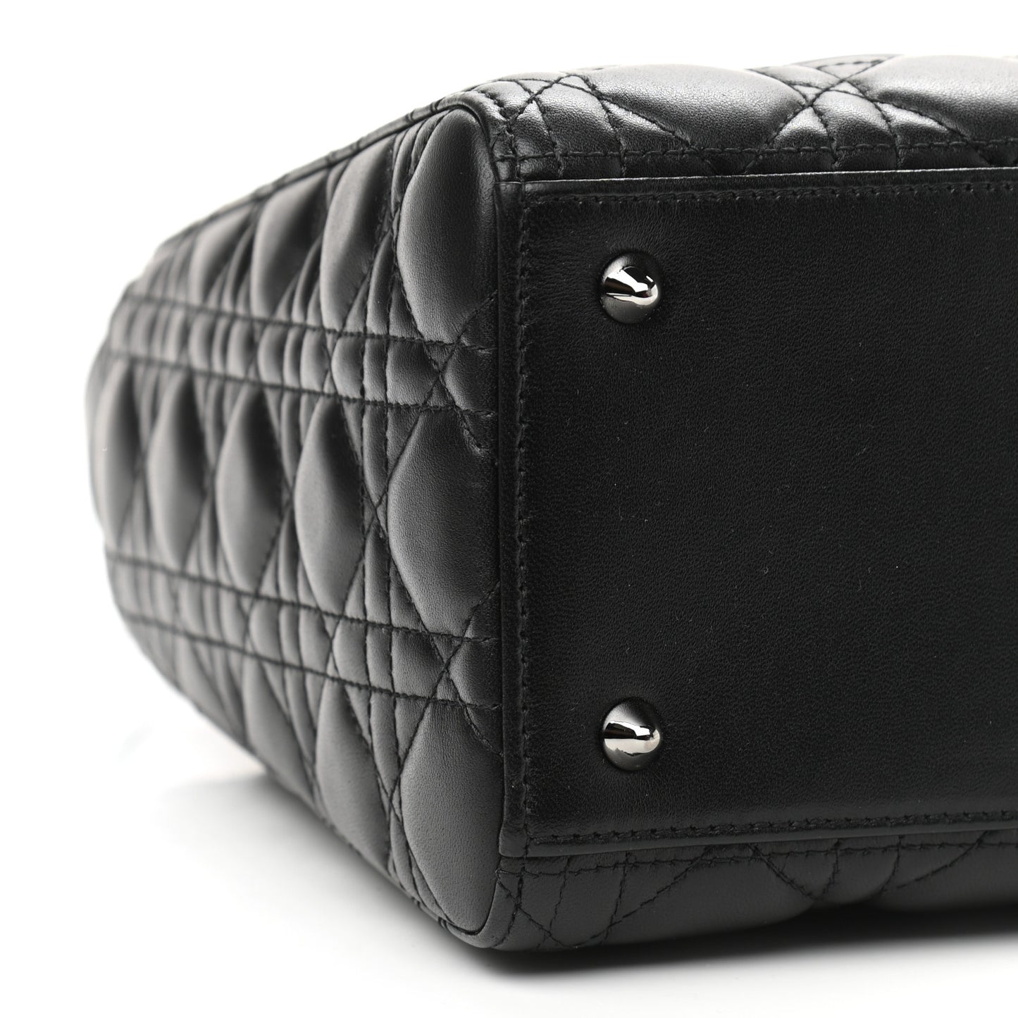 Lambskin Cannage Medium Lady Dior Black