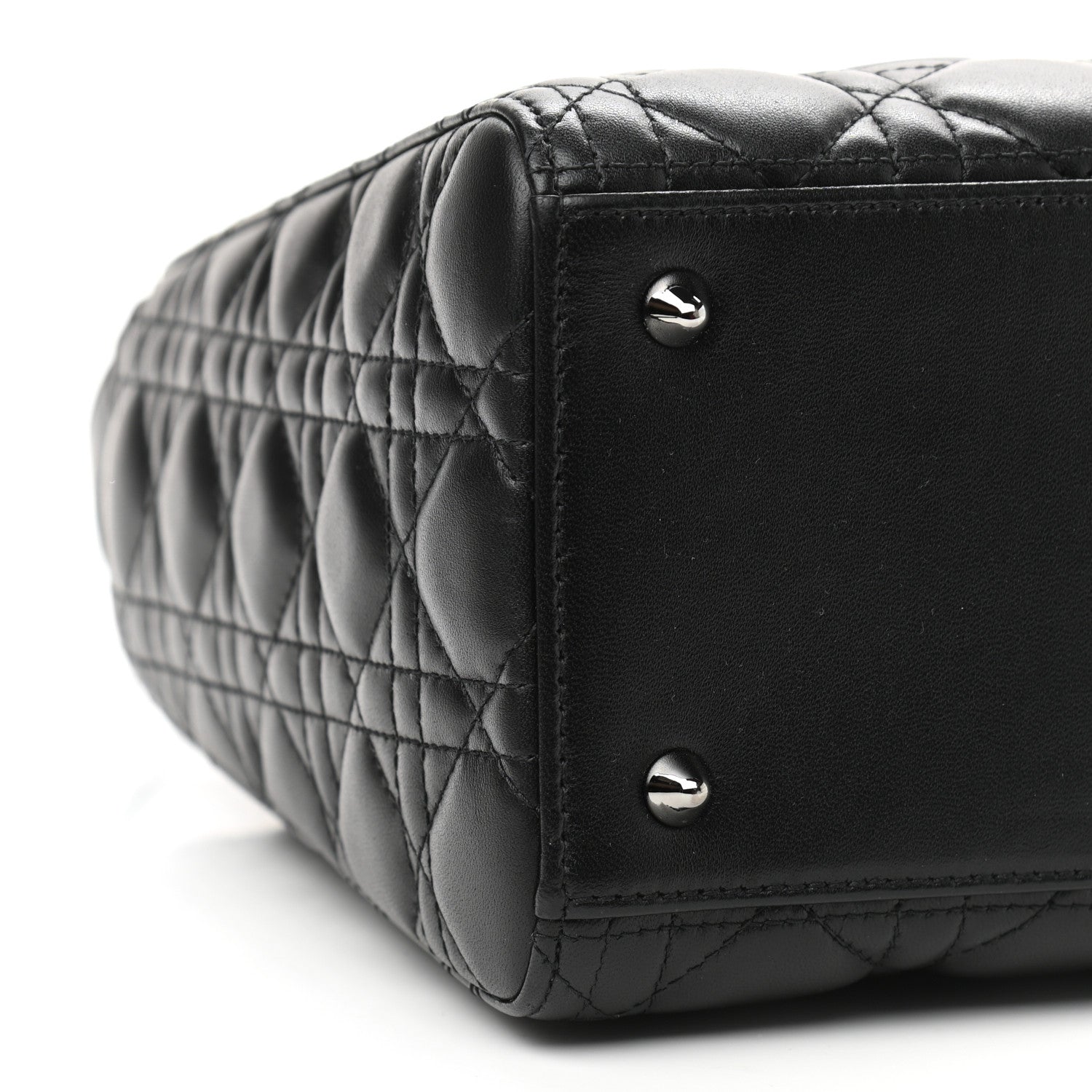 Christian Dior Lambskin Cannage Medium Lady Dior Black 8 of 10