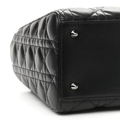 Christian Dior Lambskin Cannage Medium Lady Dior Black 8 of 10