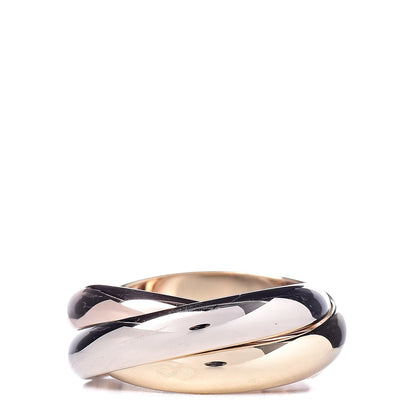 Cartier 18K Pink Yellow White Gold Classic Trinity Ring 53 6.25 1 of 6