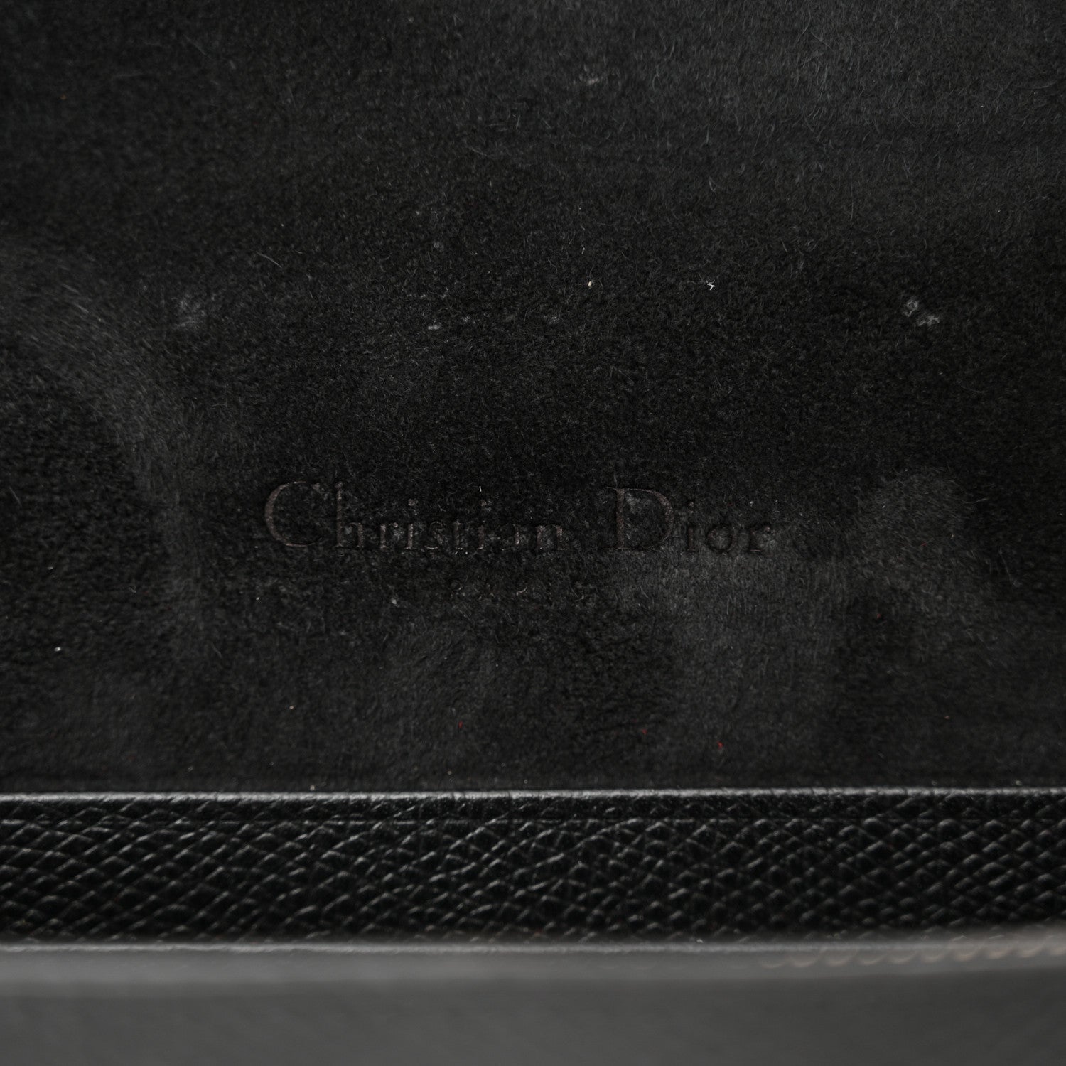 Christian Dior Grained Calfskin Saddle Belt Clutch Black 6 of 11