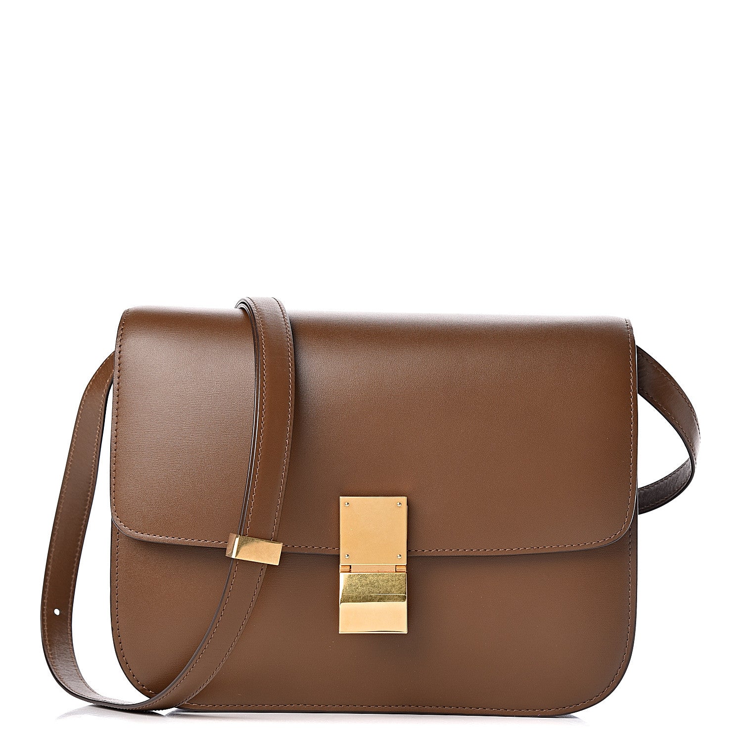 Celine Box Calfskin Medium Classic Box Flap Bag Camel 1 of 12
