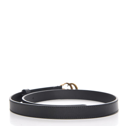 Gucci Calfskin Pearl Double G 20mm Belt 70 28 Black Cream 3 of 6