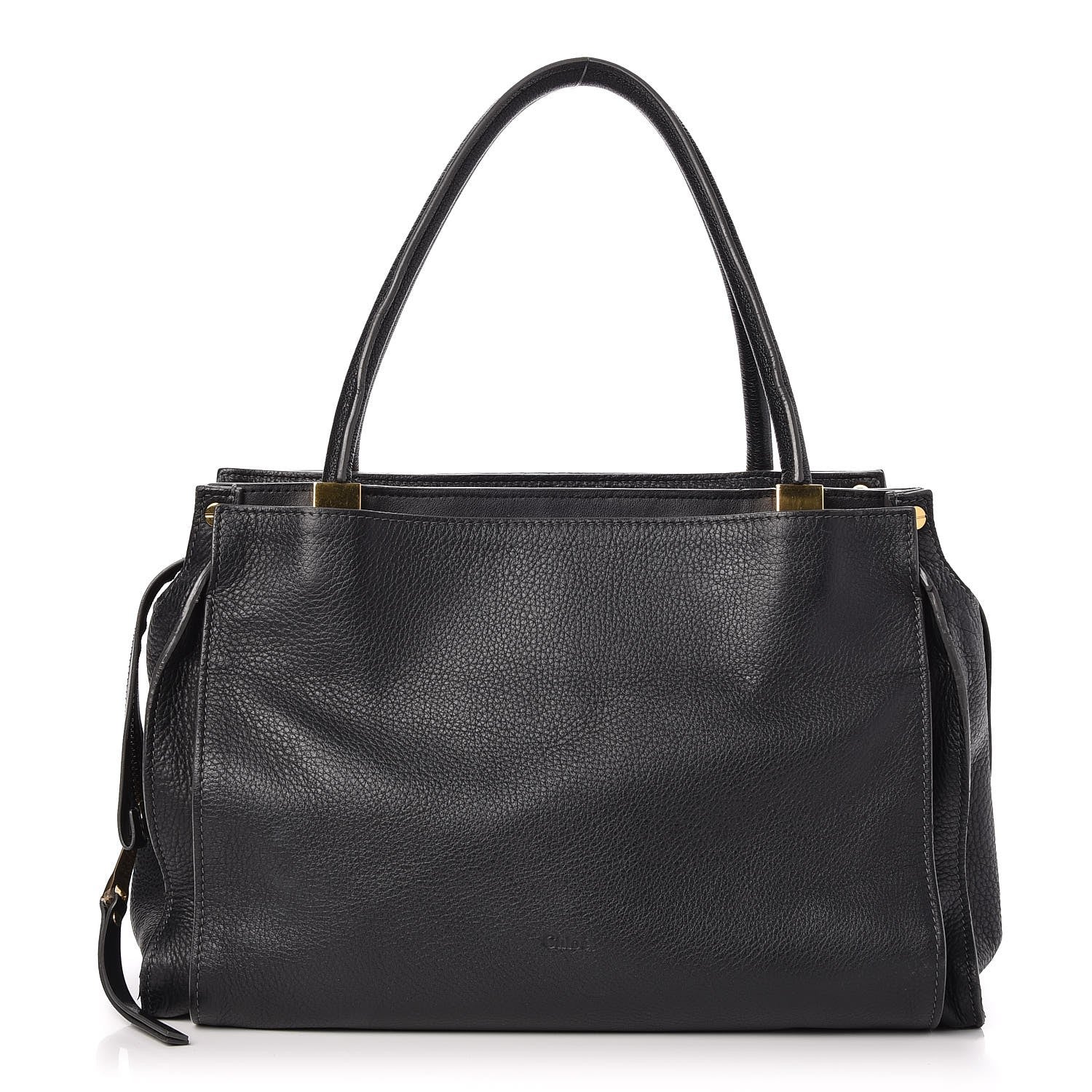 Chloe Pebbled Calfskin Dree Shoulder Bag Black 1 of 8