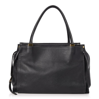 Chloe Pebbled Calfskin Dree Shoulder Bag Black 1 of 8